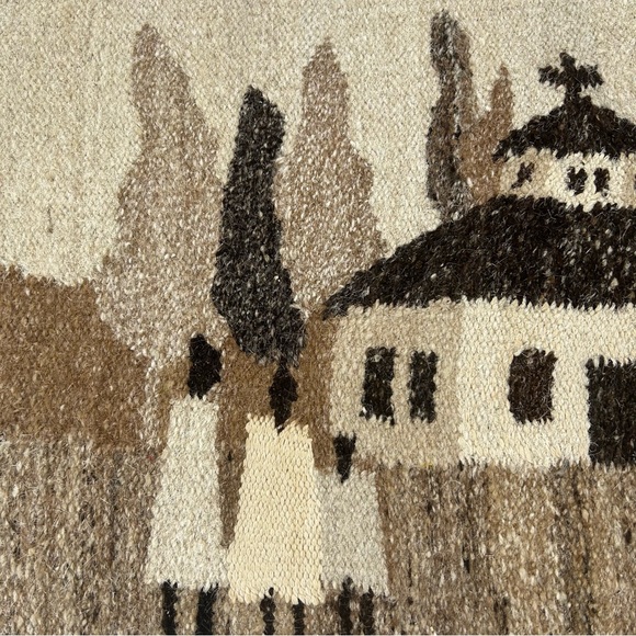 VTG Pictorial wool Handmade Rug - Picture 5 of 7